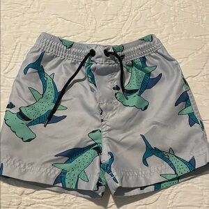 Tea Collection Kids Shark Print Swim Shorts
